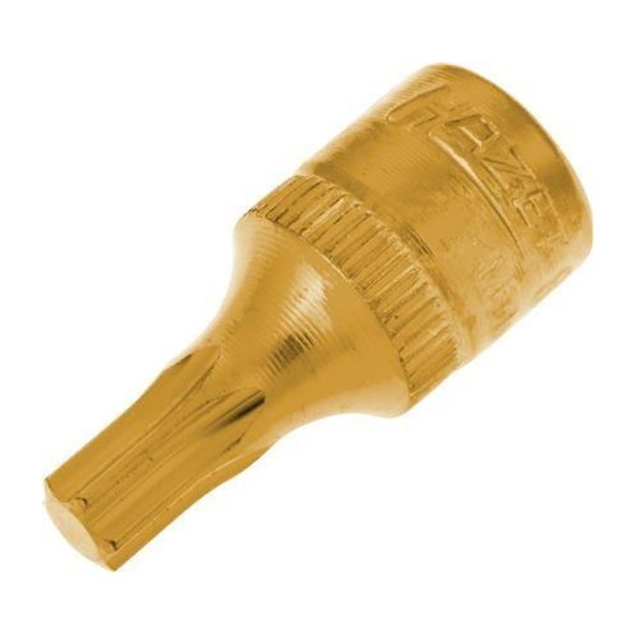 Cheie tubulara HAZET TORX, profil T30, lungime 28 mm, prindere patrat 1/4 inch, otel crom-vanadiu