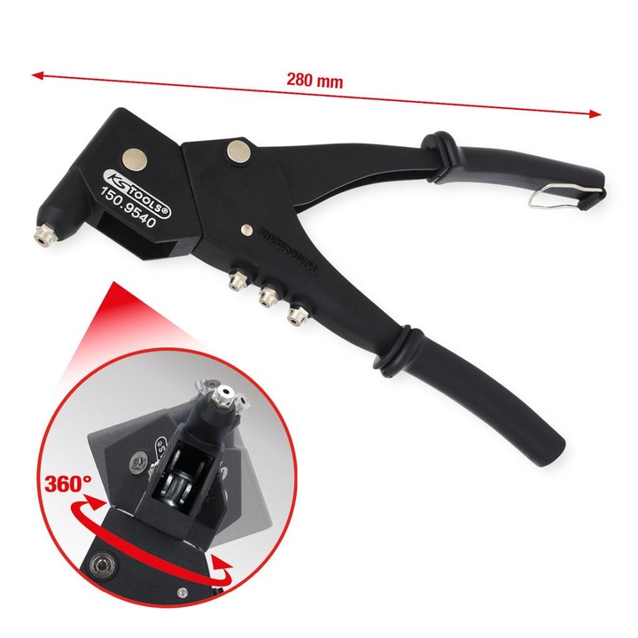 Kézi szegecsfogó, 280 mm hosszú