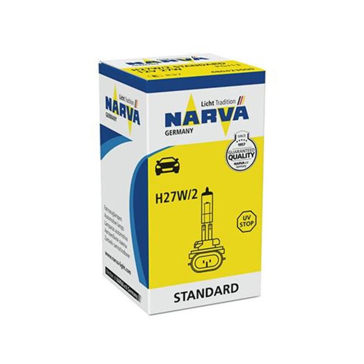 Крушка за фар за кола NARVA 48042, модел H27W/2, 12V, PGJ13, 27W