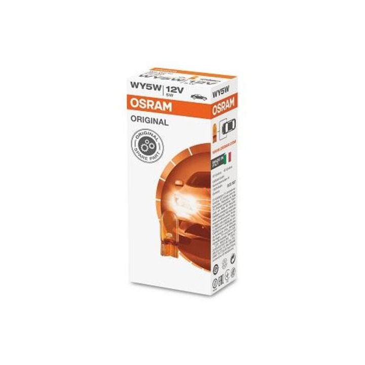 Bec Semnalizatoare Galbene 12V WY5W W2,1x9,5d Originale OSRAM 2827 - Pret per Bucata