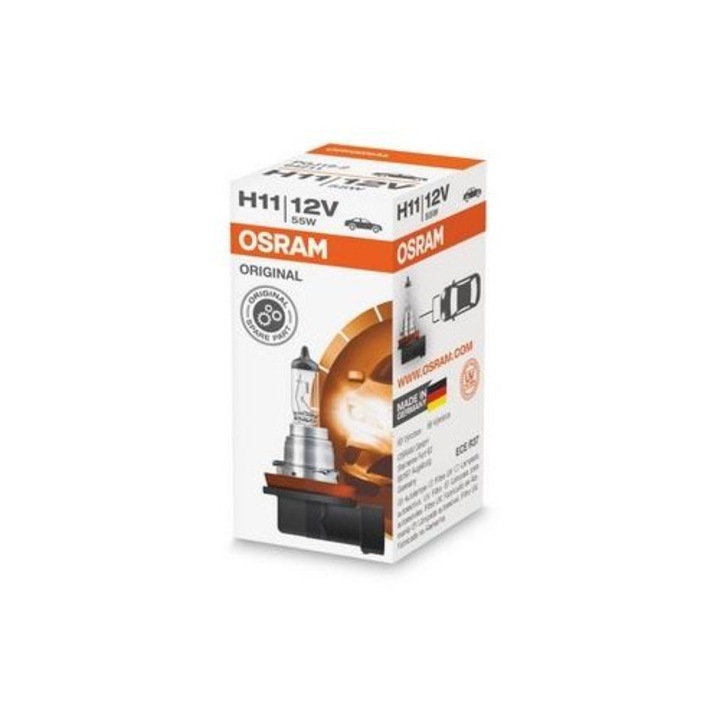 Bec auto OSRAM 64211, H11, 12V, 55W, original