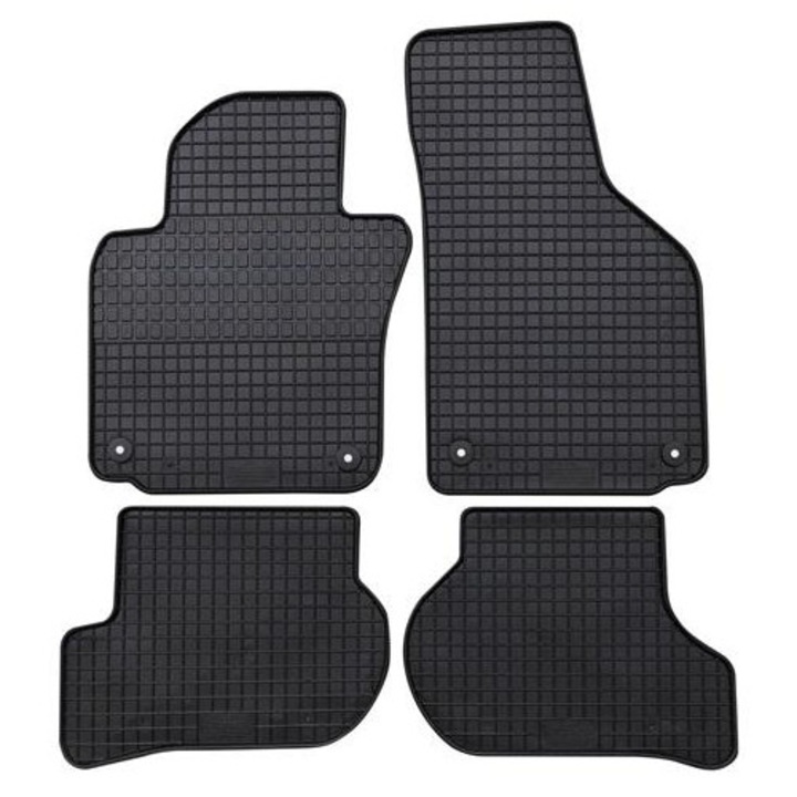 Set 4 covorase auto din cauciuc PETEX 61110PX, negre, compatibile cu Volkswagen Golf V-VI, Jetta III, Scirocco 137, 138