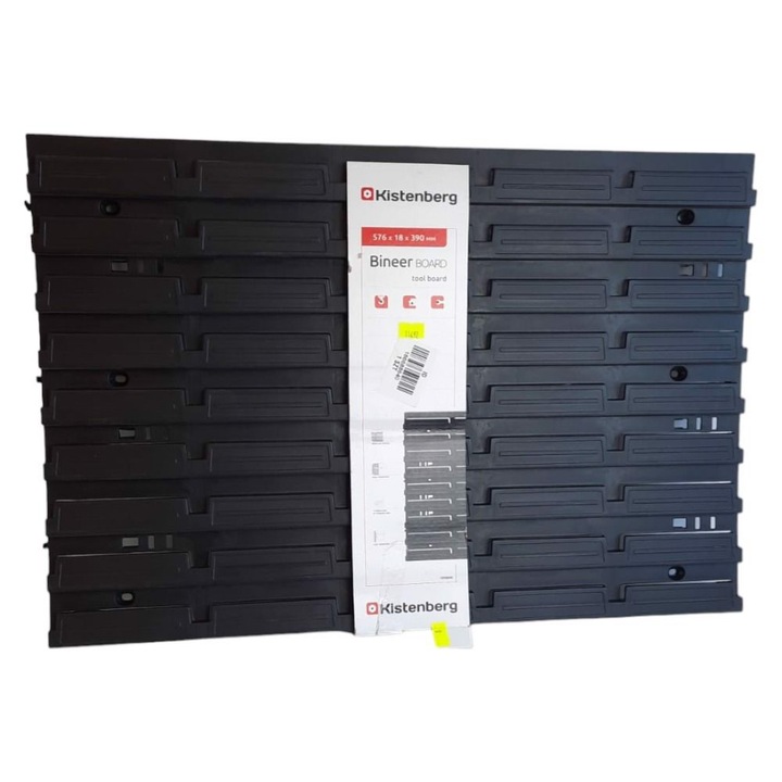 Szerszámrendező tábla, Kistenberg, műanyag, 576x18x390mm, fekete