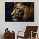 Tablou Canvas Premium, LuxCanva® M1368, Tronul Noptii, 100 X 150 CM, Panza Bumbac 100% 400g/m2, Sasiu Lemn, Noapte, Cosmic, Mister, Abis, Univers, Astral, Leu, Rege, Meditatie, Vis, Birou, Living, Camera Copil