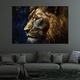 Tablou Canvas Premium, LuxCanva® M1368, Tronul Noptii, 100 X 150 CM, Panza Bumbac 100% 400g/m2, Sasiu Lemn, Noapte, Cosmic, Mister, Abis, Univers, Astral, Leu, Rege, Meditatie, Vis, Birou, Living, Camera Copil