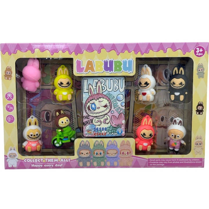 8 darabos VICTINY szilikon figura készlet, többszínű