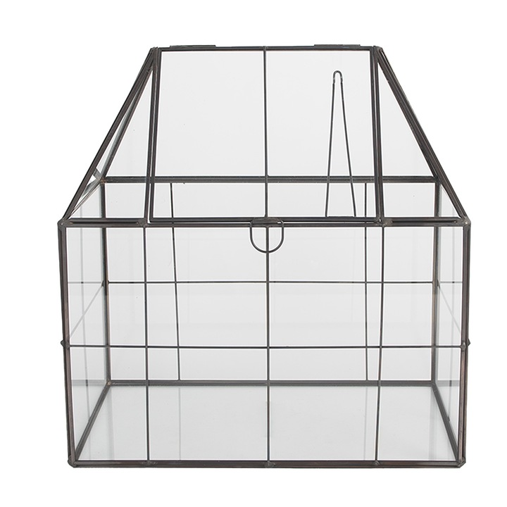 Mini sera metal gri 25x16x26 cm