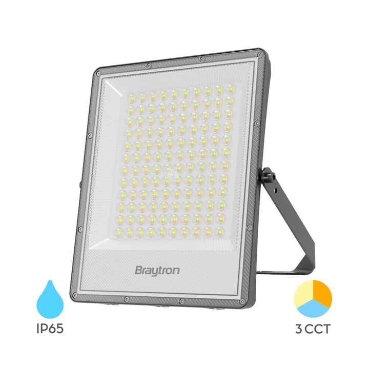 Proiector LED Braytron 100W 11000LM IP65, gri
