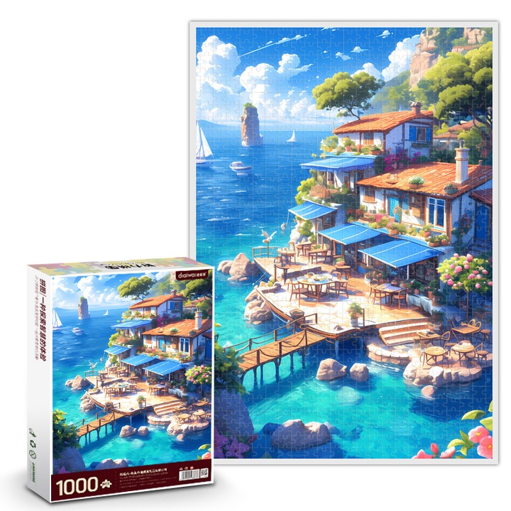 Пъзел DIAIWAI Езеро Байкал 1000 части бял 75x50см