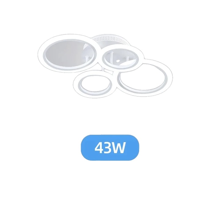 Fehér LED mennyezeti lámpa, szabályozható, távirányítóval, 60cm