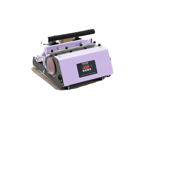 Masina de presat termic pentru tumbler, design cu doua statii, control independent, violet, 12.8lbs