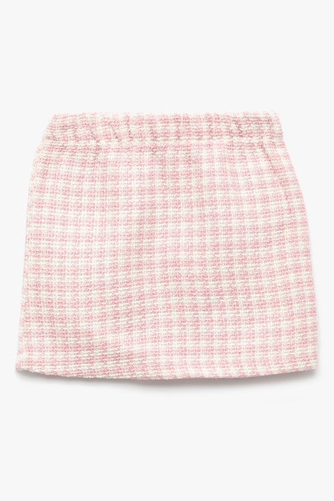 KOTON, Fusta mini in carouri, Roz pastel, 80-86 CM