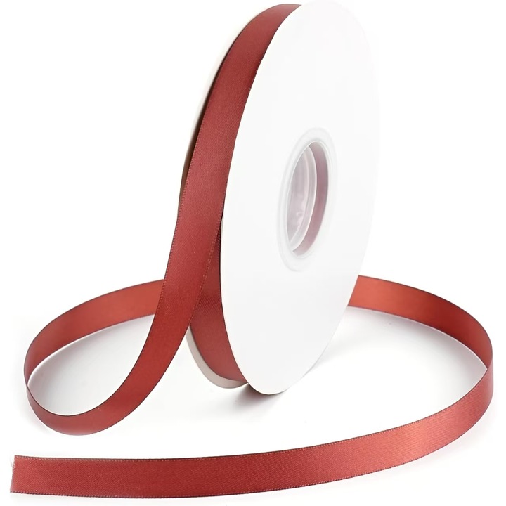 Panglica Satinata, Rosu, 1,2 cm x 91 m, pentru Ambalaje Cadouri