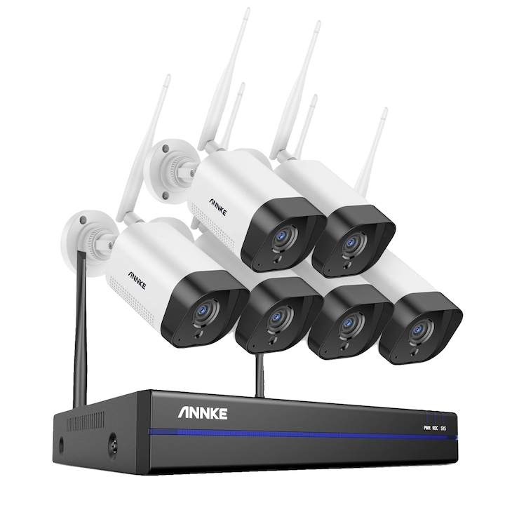 Sistem de Supraveghere Video, 8MP, 8CH NVR, 4 Camere, Nocturna Avansata, IP66