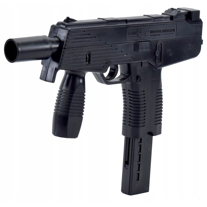 Играчка пушка, пластмасова, черна, за топки