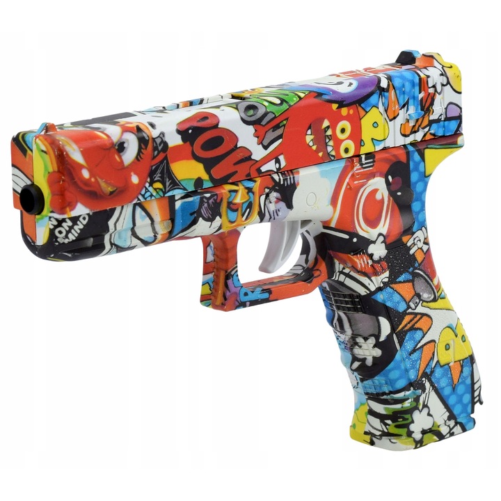 Pistol de jucărie, pentru bile de gel, multicolor