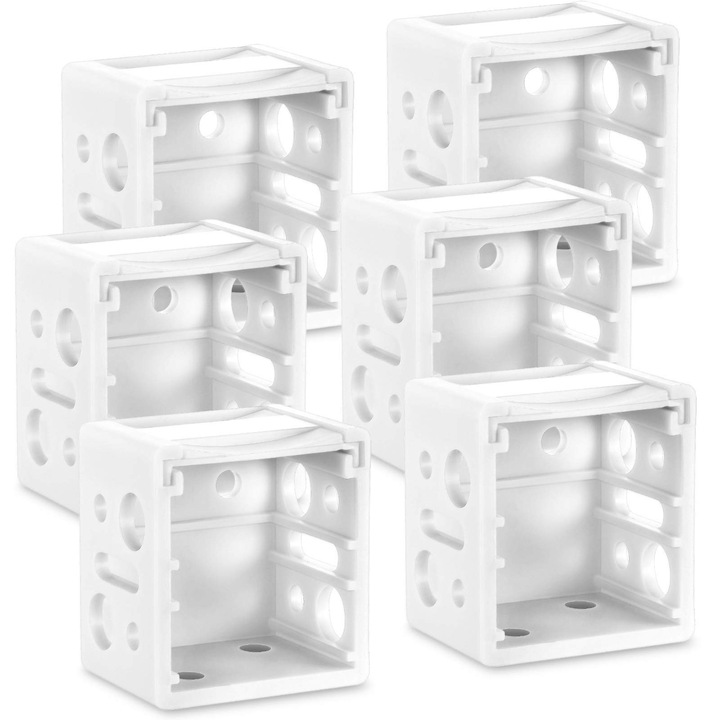 Set 6 suporturi jaluzele, CooTooLa, 1 inch, alb, montaj usor