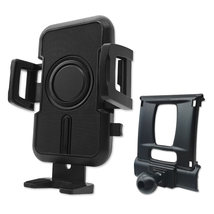 Стойка за телефон за кола, JOCUNDLY, BMW 3 Series 2014-2018 и BMW 4 Series 2014-2020, Специфичен аксесоар за, Съвместим с телефон 4-7,2 инча, Регулиране на 360 градуса, Черен