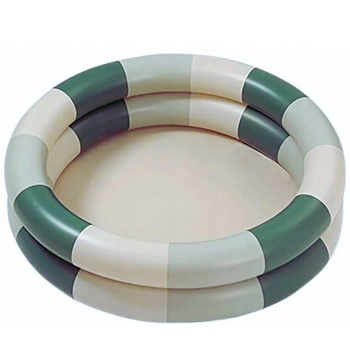 Piscina pentru copii, piscina de gradina Missing, 90 cm, 58 l, pentru joaca in apa, pentru joaca uscata, culoare verde, material vinil, 2 camere de aer, sistem de blocare a aerului, manopera de inalta calitate