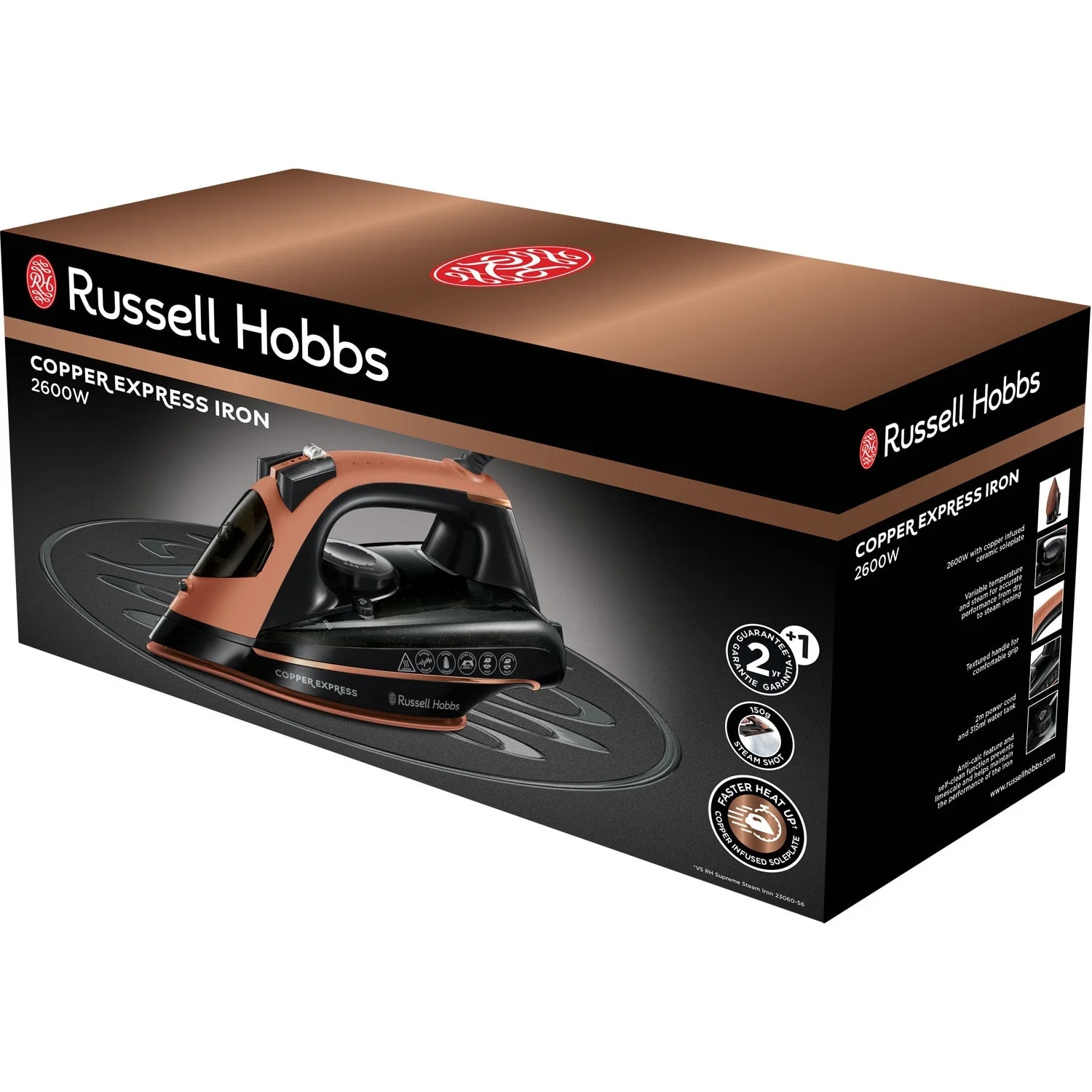 Fier de calcat Russell Hobbs 23975-56 315 ml 2600W Negru Cupru
