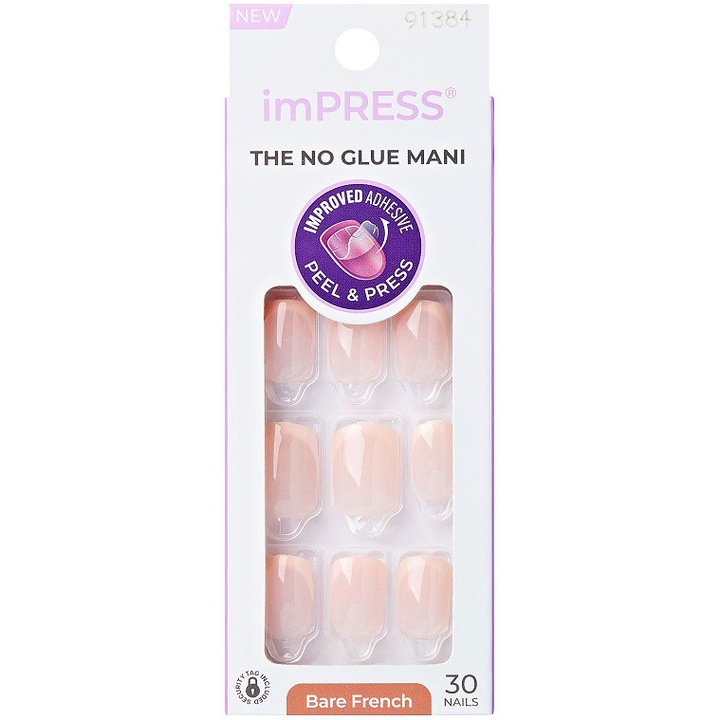 Unghii False KISS imPRESS Nails - Heroic, 30 buc