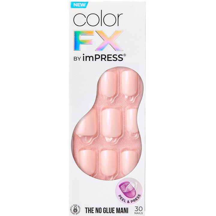 Unghii False KISS imPRESS Color FX - Good Mood, 30 buc
