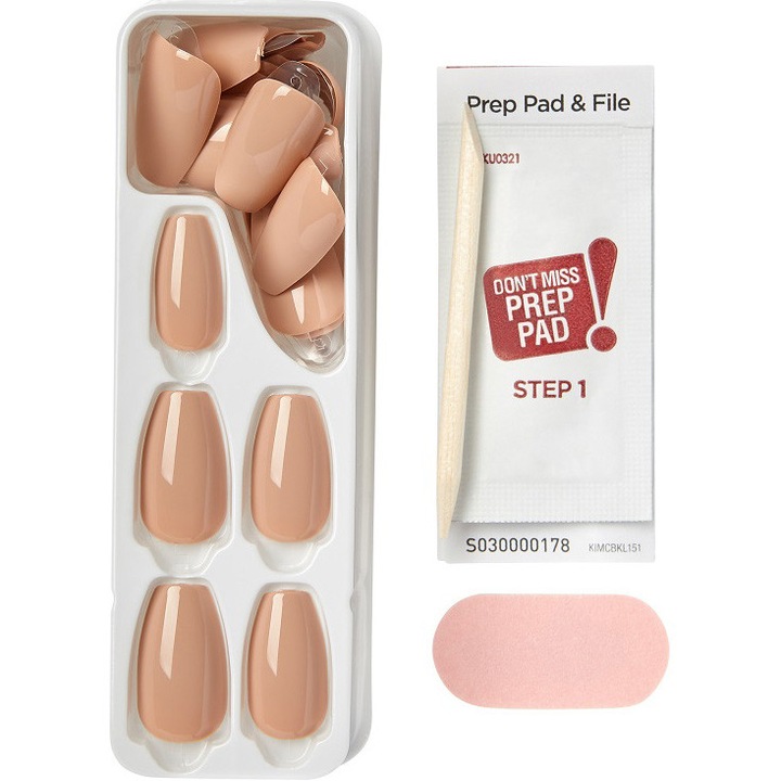 Изкуствени нокти KISS IMPRESS LATTE, 30 броя