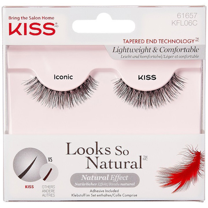 KISS LOOK SO NATURAL Natural Lash-Iconic műszempilla, 1 pár