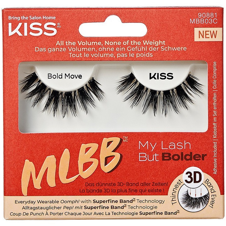 KISS My Lashes But Bolder Mlb Bolder Bold Move műszempilla, 1 pár