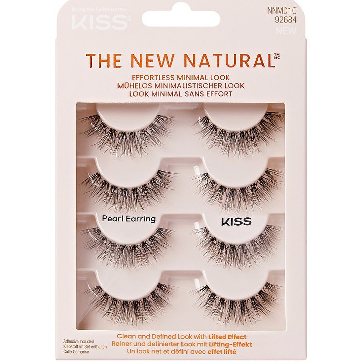 Изкуствени мигли KISS The New Natural Multipack 01, 4 чифта