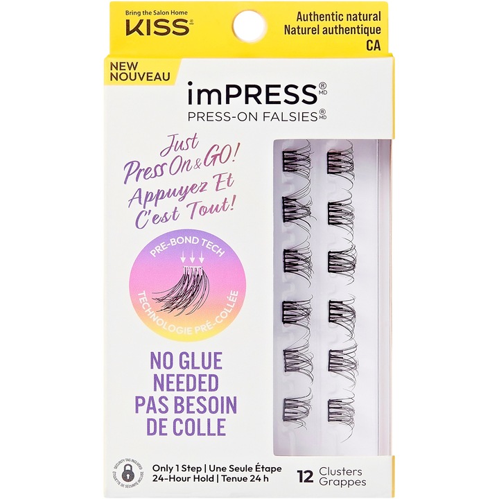 Изкуствени мигли KISS ImpresS Press On Single 02, 12 броя