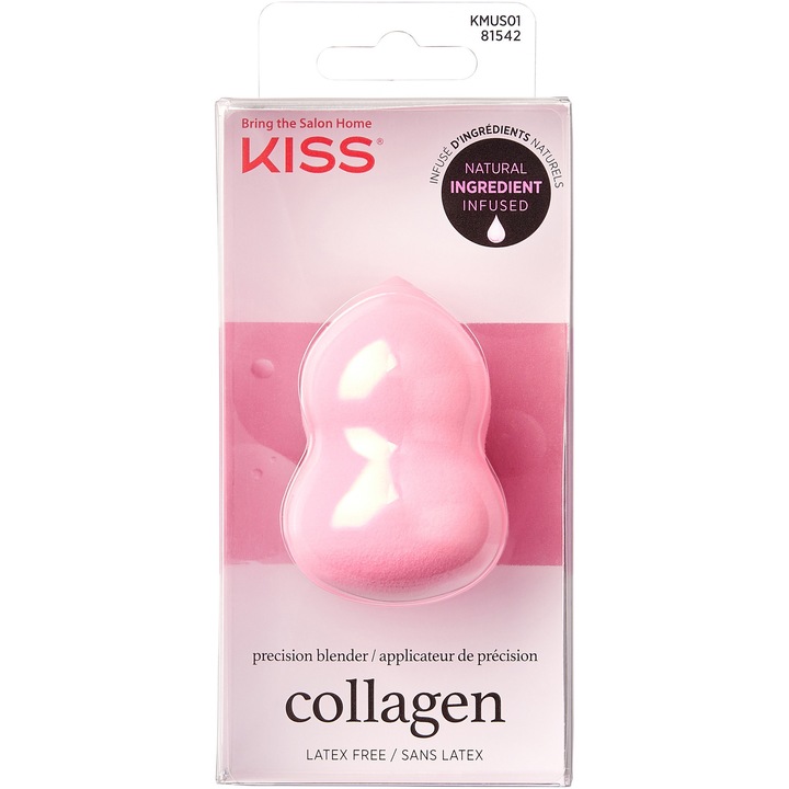 Burete Make-Up KISS, Natural Ingredient Sponges - Collagen, 1 buc