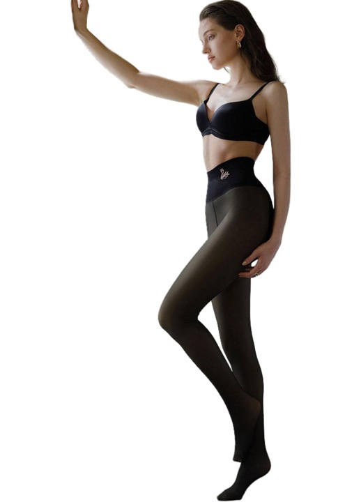 Konnyu, kivalo minosegu harisnyanadrag, magas rugalmassaggal, hotartassal es divatos kialakitassal. 200g, Fekete, One Size