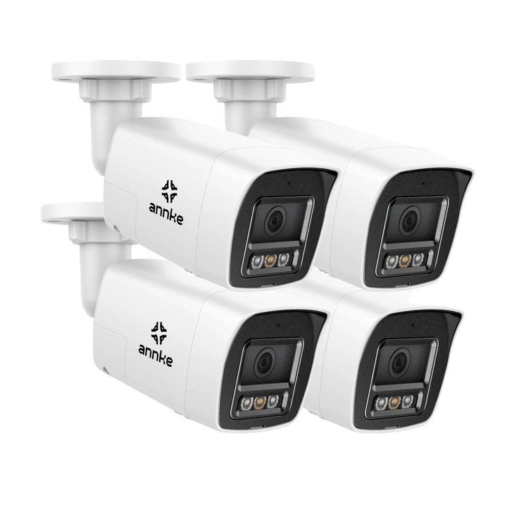 Set 4 Camere de Supraveghere, Rezolutie 3K, Audio Bidirectional, IP67