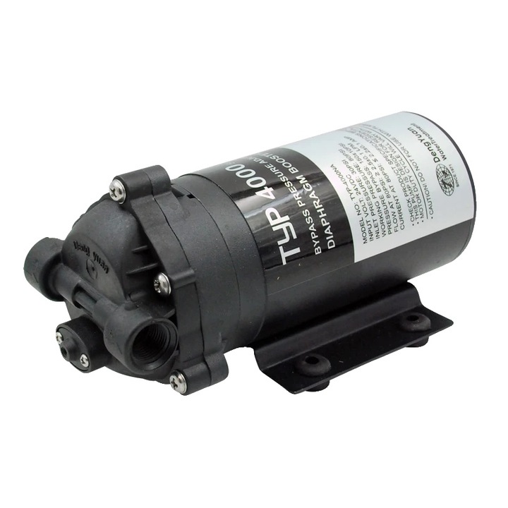 Филтърна помпа за вода, 400 GPD, дебит > 2.5 L/min, работно налягане 80 psi, размери 100x101x190 mm