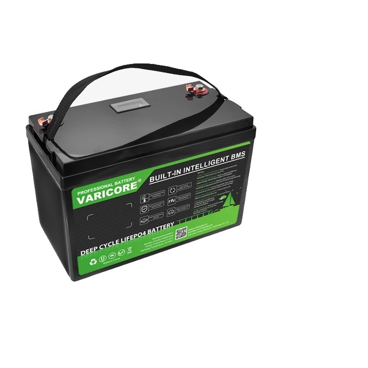 LiFePO4 батерия, VariCore, 24V 60Ah, голям капацитет, размери 330x220x170mm, тегло 15.5kg