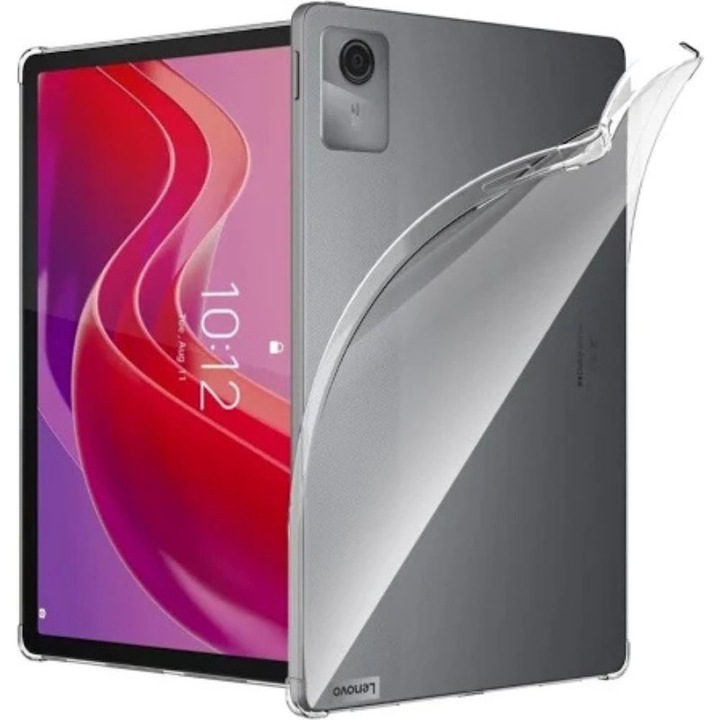 Кейс, съвместим с Lenovo M10, Супер тънък, Ултра тънък, Гъвкав, TPU, Прозрачен