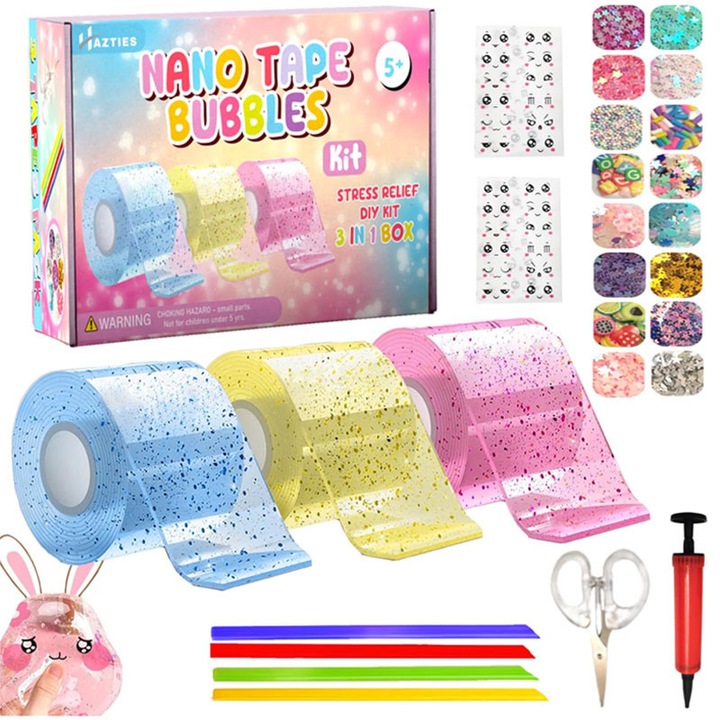 Léggömbkészlet szalaggal, Rqiurpn, Többszínű