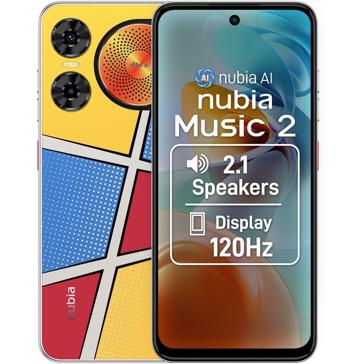 Смарт телефон ZTE nubia Music 2, Dual SIM, 4GB, 128GB, 4G, Pop Art