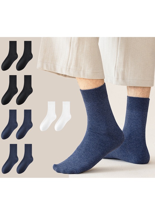 Set de 5 perechi de sosete pentru Barbati, HIDARLING, Negru Multicolor, Marime 39-44 EU