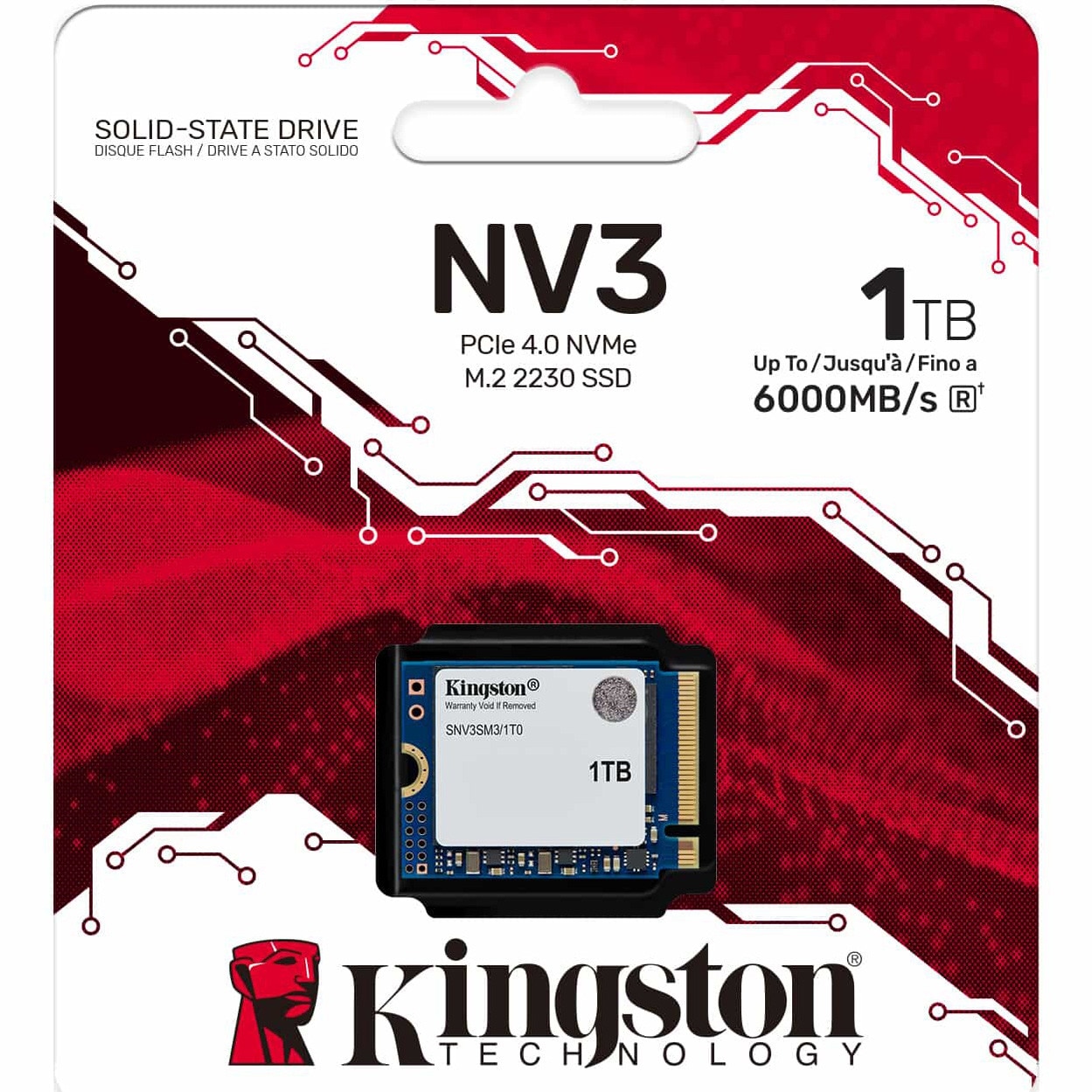 Solid State Drive (SSD) Kingston NV3, 1TB, PCIe 4.0 NVMe, M.2