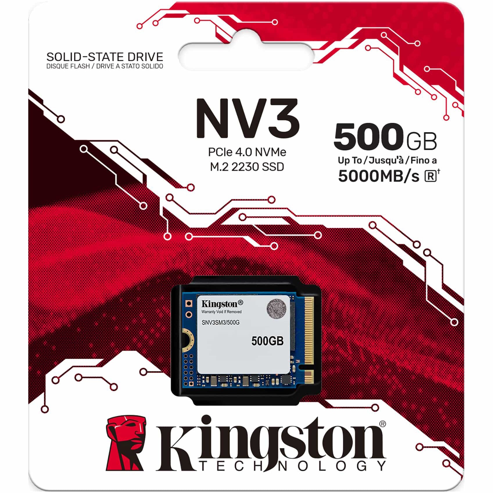 Solid State Drive (SSD) Kingston NV3, 500GB, PCIe 4.0 NVMe, M.2