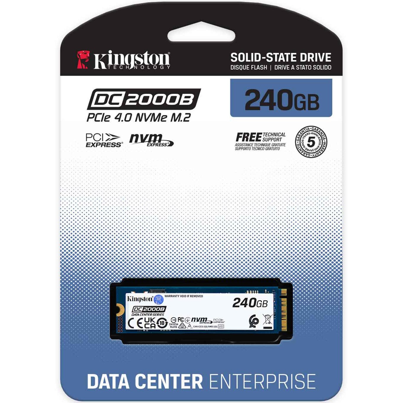 Solid State Drive (SSD) Kingston Enterprise DC2000B, 240GB, PCIe