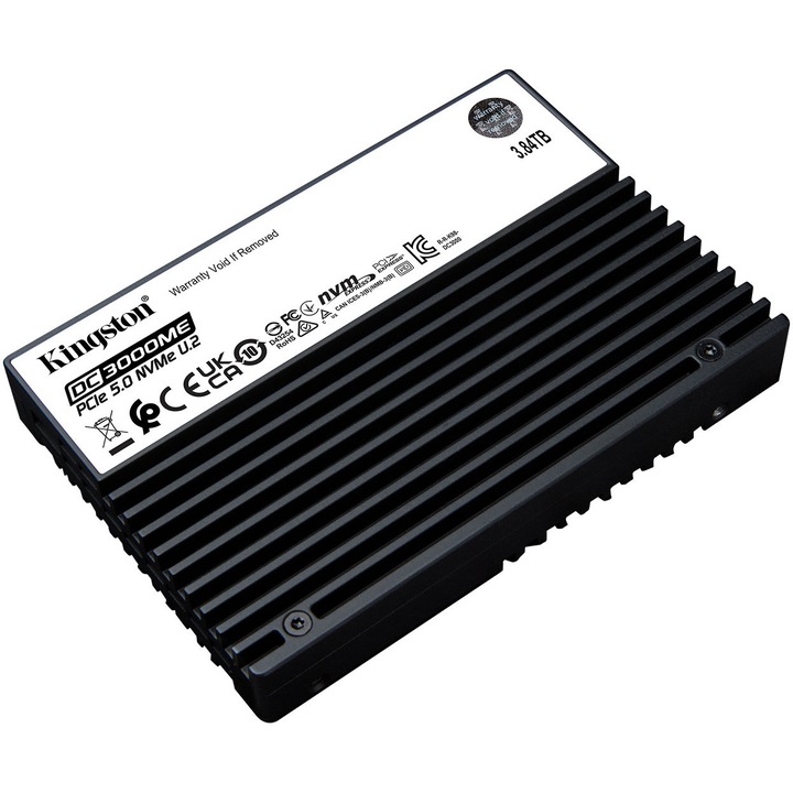 SSD meghajtó Kingston Enterprise DC3000ME, 3,84 TB, PCIe 5.0 NVMe, U.2.