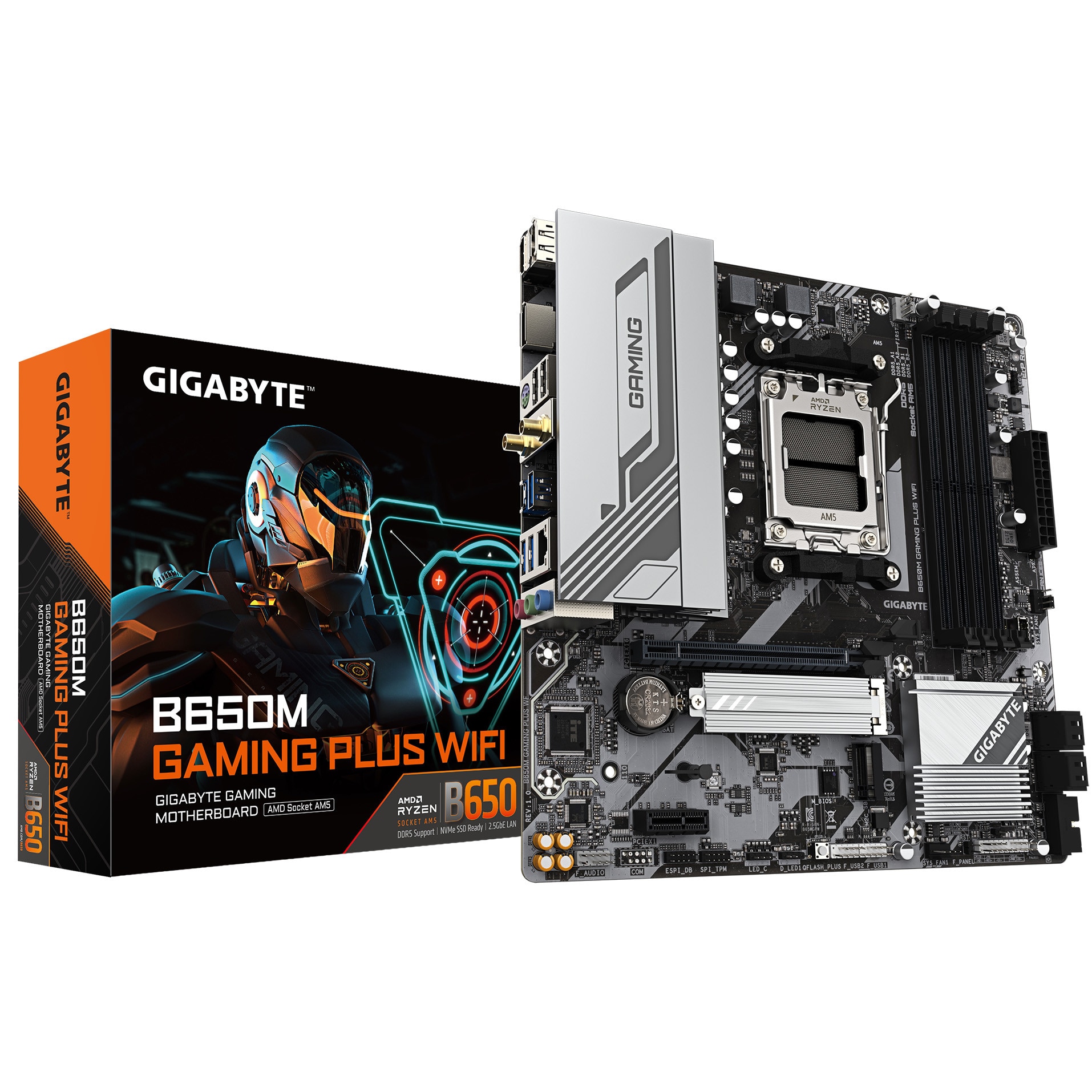 Placa de baza GIGABYTE B650M GAMING PLUS WIFI, Socket AM5, DDR5, BT, mATX