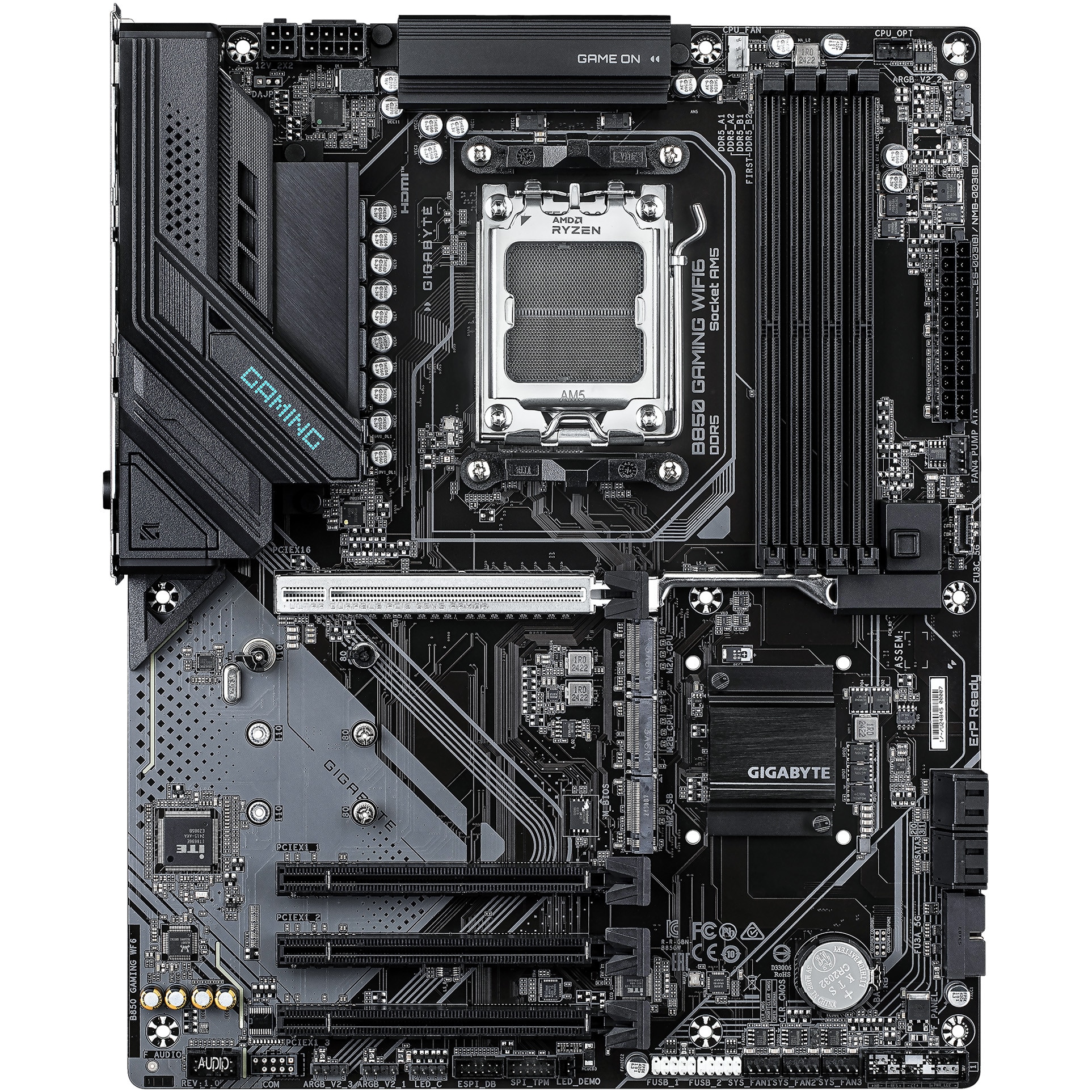 Placa de baza GIGABYTE B850 GAMING WIFI6, AM5, DDR5, Wi-Fi, BT