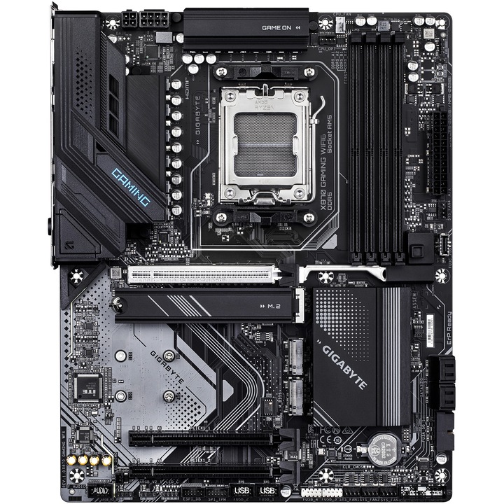 Дънна платка GIGABYTE X870 GAMING WF6, AM5, DDR5, BT, ATX, Черен