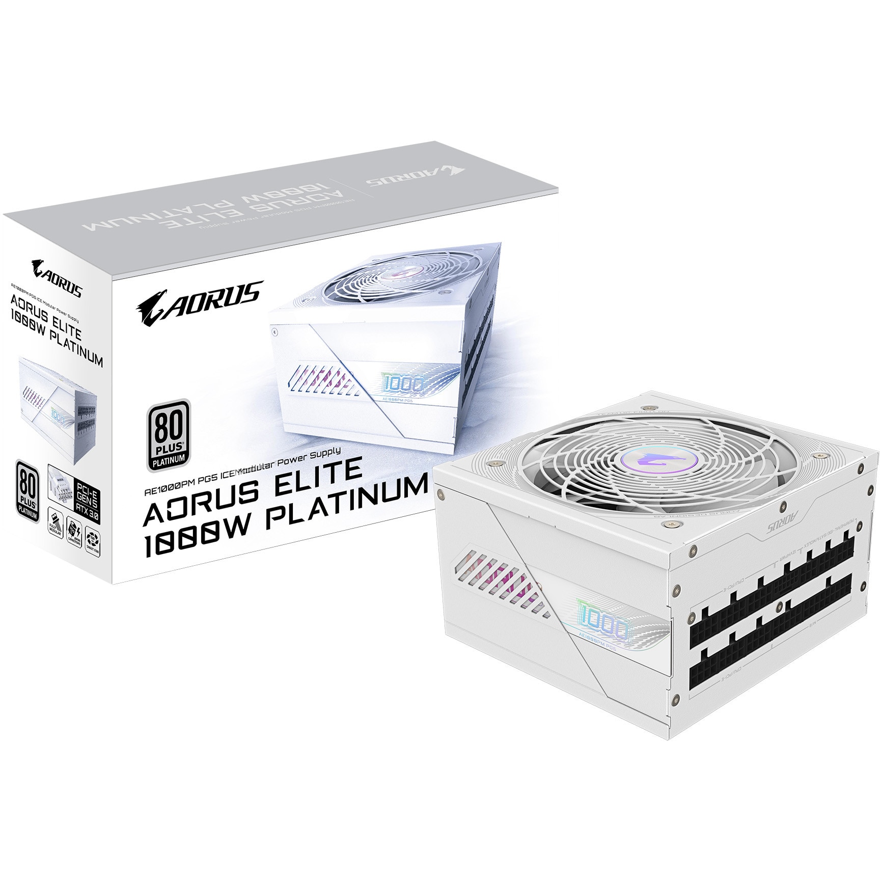 Sursa PC GIGABYTE GP-AE1000PM PG5 ICE, 1000W, 80+ Platinum, Full