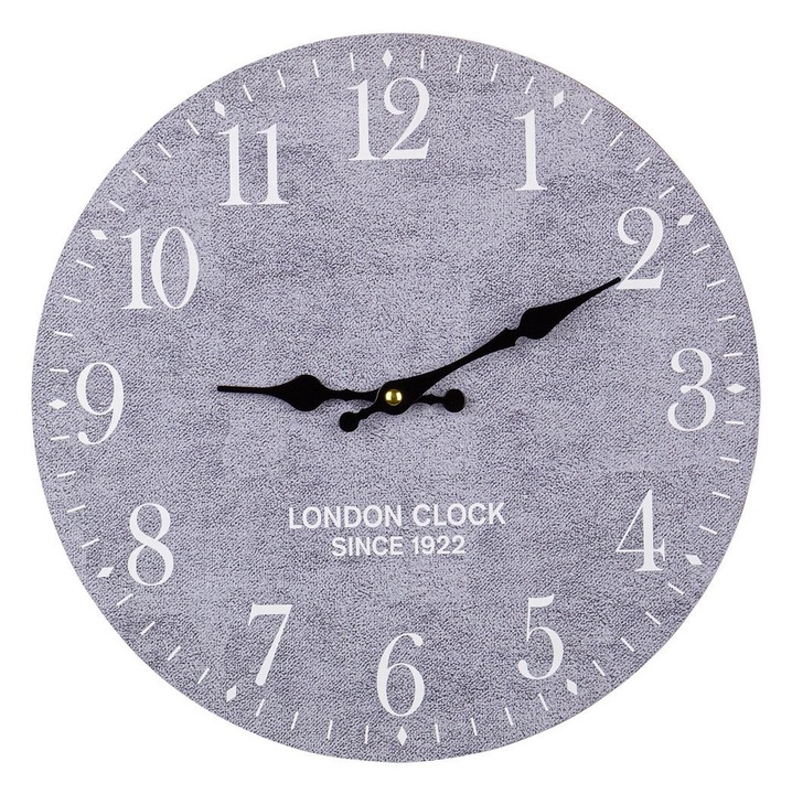 Melvin szürkefehér falióra Ø34x3,8 cm