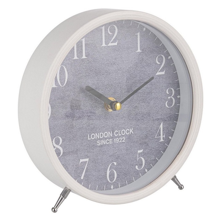 Melvin szürkefehér falióra Ø18, 5x4, 5 cm